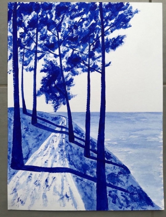 Image 1 of Acrylic on Hahnemühle 325g white paper. Size 40x30cm.