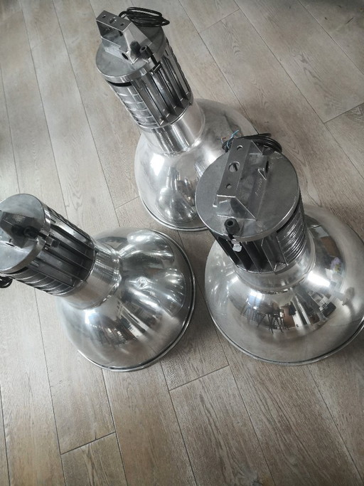 Lampes suspensions industrielles Mazda - Lot de 3