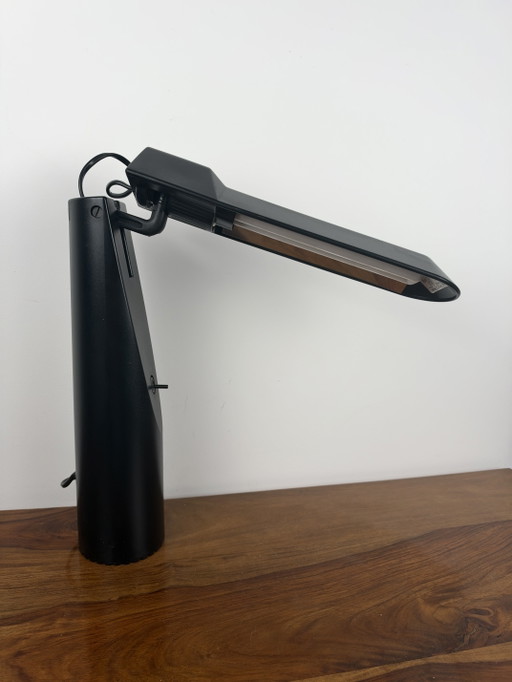 Isao Hosoe Luxo adjustable folding desk lamp black label signed made in Italy 1980s