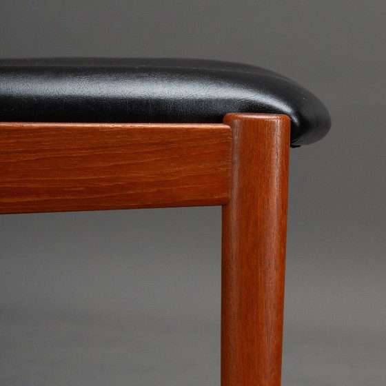 Image 1 of Silla Z de teca retapizada de Kai Kristiansen, juego de 4, década de 1960