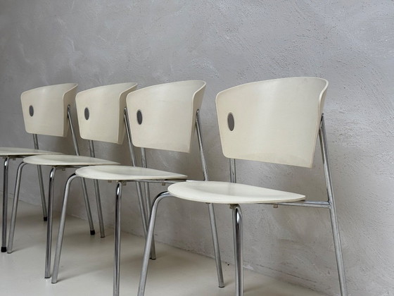 4 x Sedia di design 'Gio' Bontempi Casa | Made in Italy | Crema – Sedie da pranzo, Cromo (photo 5 of 11)