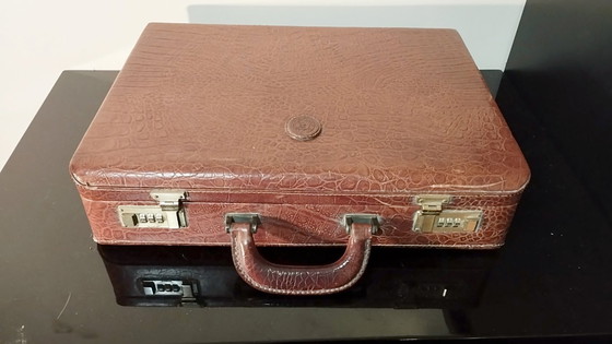 Image 1 of Gianfranco Lotti Florence, Krokodillenkoffertje, Italië, ca. 1980-1990