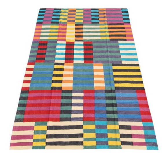Anni Albers Bauhaus handgewebter Wandteppich | Moderne Textilkunst | 271 × 190 cm (107 × 75 Zoll) (photo 2 of 9)