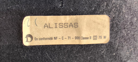 Image 1 of 😍✨ Elegant vintage 70s/80s column lamp by "Le Dauphin" in acrylic glass and brass with a new lampshade ✨😍