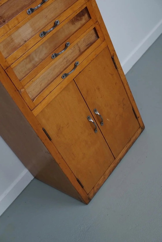 Image 1 of Vintage Italian beech haberdashery cabinet, 1950s