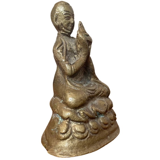 Le Maître Murmurant – Mahasiddha en Bronze Qualité Musée – Mongolie – Sculptures (photo 2 of 9)