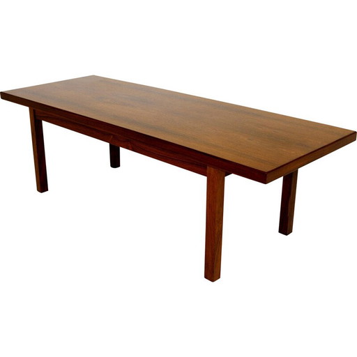 Mesa de centro vintage escandinava de palisandro, Suecia, 1960