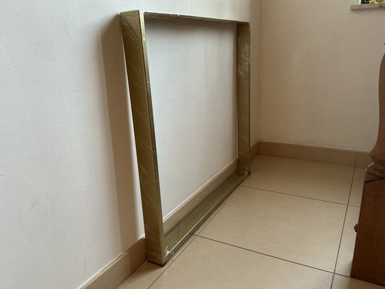 Image 1 of Pied de meuble/table en acier industriel 80 cm, couleur or