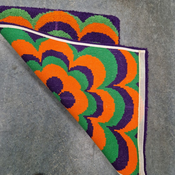 Image 1 of Tappeto vintage da appendere alla parete, tappeto in lana anni '70