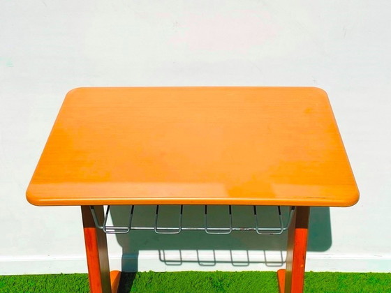 Image 1 of Houten Casala schoolbank & stoel. Vintage 60s 