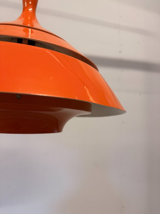 Schnieder Leuchten Pendant lamp – Orange – 70s – Metal (photo 12 of 12)