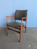 Chaise vintage en teck avec accoudoirs, années 1960