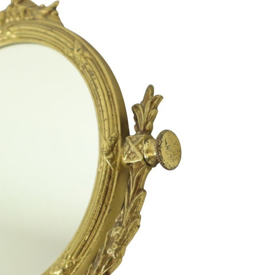 Image 1 of Classic Brass Table Mirror