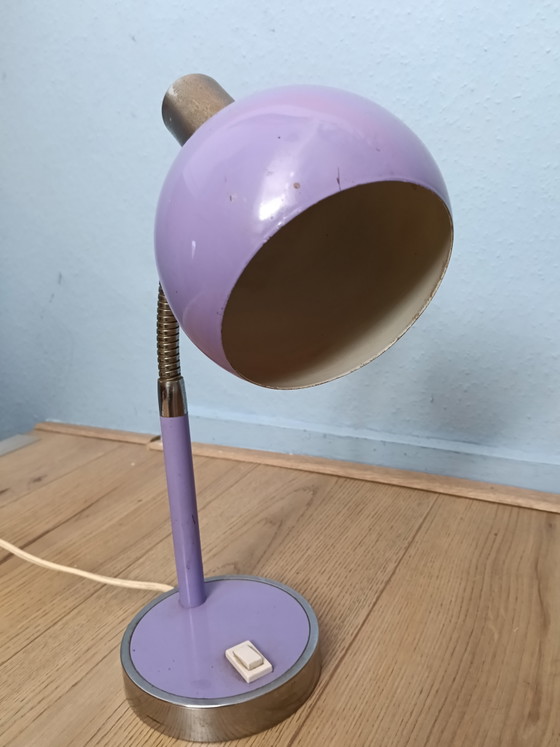 Lampada da Scrivania-Tavolo Vintage Viola Anni '70 – Lampade da scrivania, Metal, Chrome (photo 3 of 5)