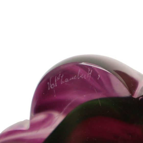 Image 1 of Purple Crystal Table Lamp Val Saint Lambert