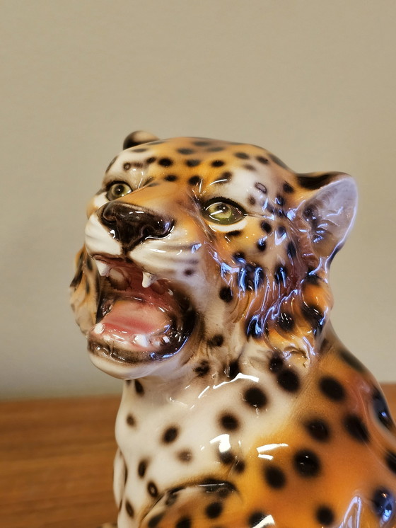Image 1 of Léopard peint à la main Italie Vintage Retro