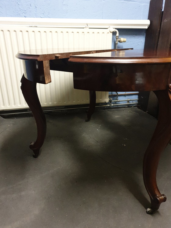 Image 1 of Antiek mahonie coulissen tafel 