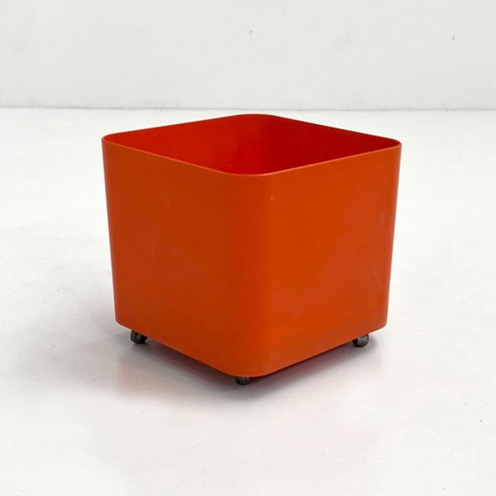 Image 1 of Orange Dime Planter on Wheels by Marcello Siard for Longato, 1970s