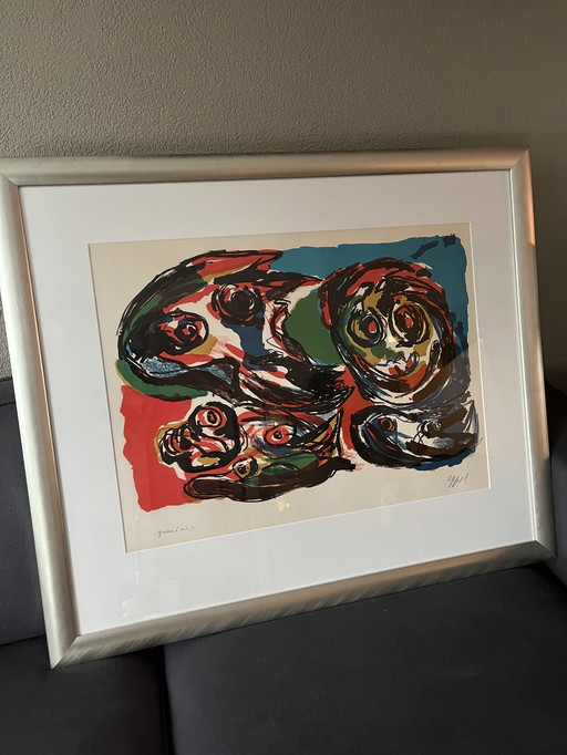 Karel Appel sérigraphie Four Heads