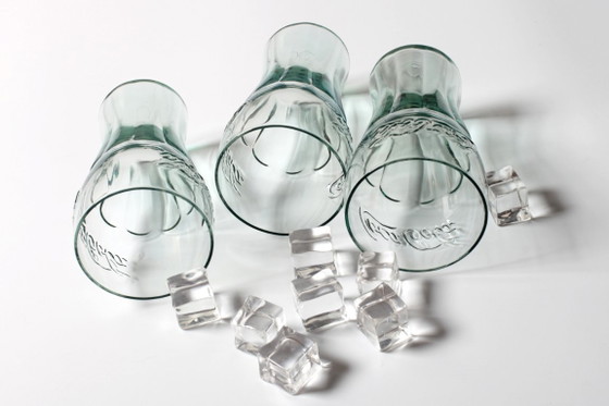 Image 1 of Set di 3 bicchieri vintage Coca-Cola / Georgia Green, forma classica, 330 ml / anni 2000