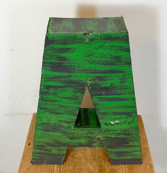 Image 1 of Großer, antiker grüner Eisenfassadenbuchstabe A, 1970er Jahre