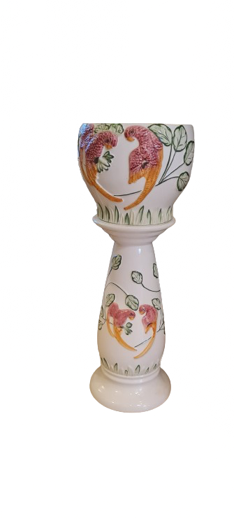 Jardinière vintage en barbotine