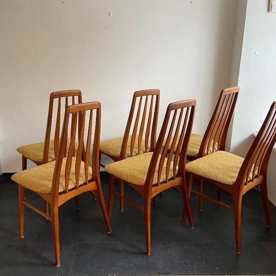 Image 1 of Ensemble de 6 chaises à repas vintage par Niels Kofoed