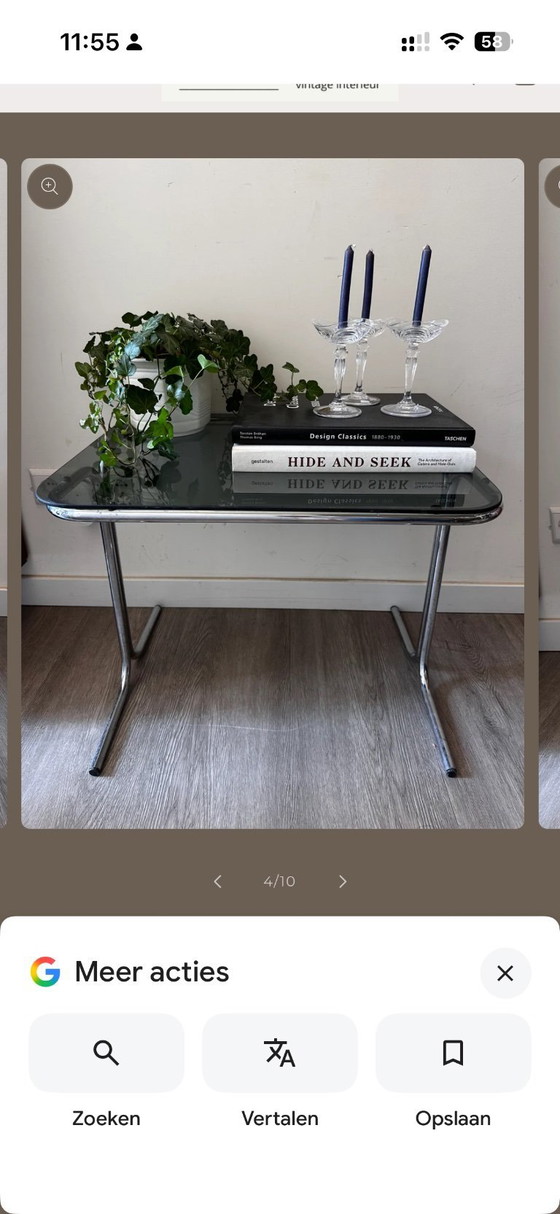 Image 1 of Two nested side tables in Bauhaus style
