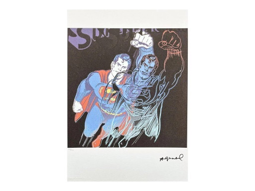 Naar Andy Warhol, Superman, jaren 80, lithografie – lithos zeefdrukken, Paper