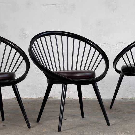 Image 1 of Set aus 4 „Circle“-Loungesesseln im Stil von Yngve Ekström, 1960