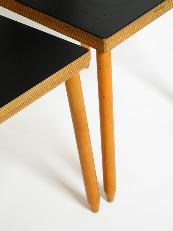 Image 1 of Twee zeldzame demontabele multiplex stoelen van Axel Kufus Model Stöcke voor Atoll