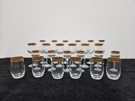 Bicchieri in cristallo dorato vintage, set da 24 – Bicchieri e caraffe, Crystal (photo 8 of 13)