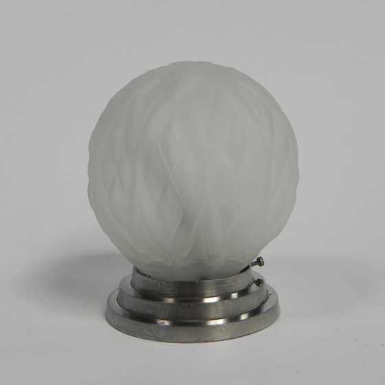 Image 1 of Plafonnier Art Déco avec abat-jour en verre dépoli, années 1930
