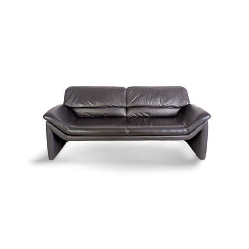 Original Hans Kaufeld Sofa Design Couch De Sede Leather black