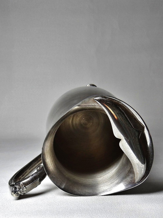 Image 1 of Large Antique Lion Foot Silver Plated Metal Jug