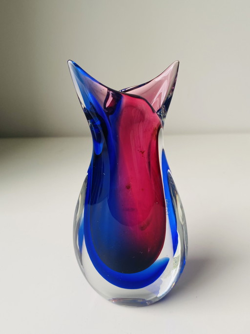 Beautiful vintage Murano vase - Summerso technique - design Oball for Murano