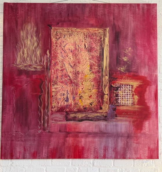 Image 1 of Oil canvas "Flames" 145x145cm