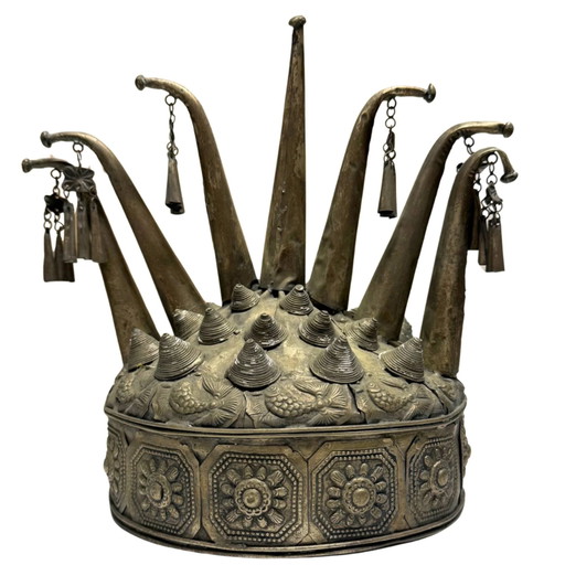 Antique Miao Ritual Bronze Crown – Guizhou – 19th Century