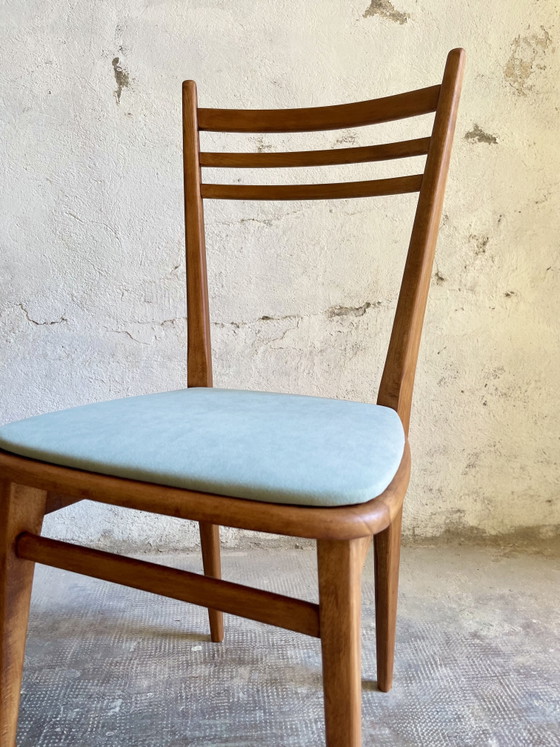 Image 1 of 4 chaises vintage scandinave bois - années 60/70