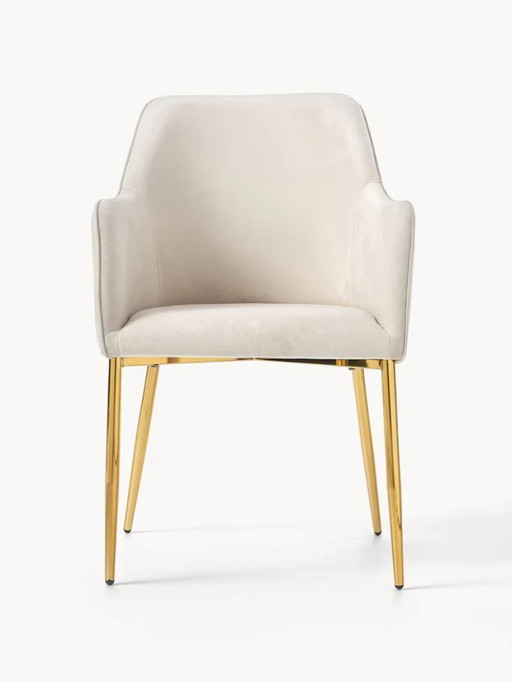 2 velvet armchairs