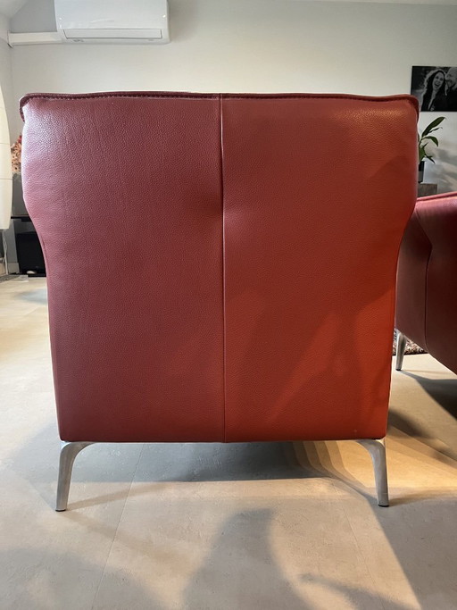 2 Leolux Mayon Armchairs – fauteuils, Leather, Aluminium (photo 2 of 5)