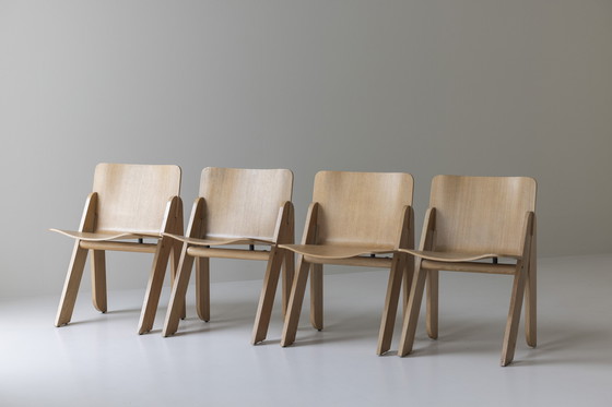 Image 1 of Rare Set Of Four Peota Dining Chairs By Gigi Sabadin For Stilwood, 1970S.