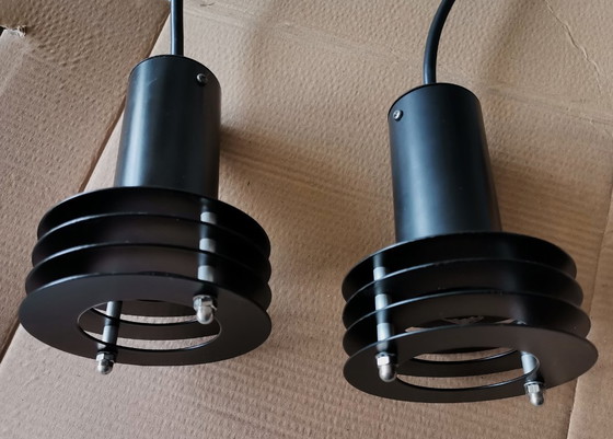 Image 1 of Two vintage Lyfa pendant lamps, Danish design