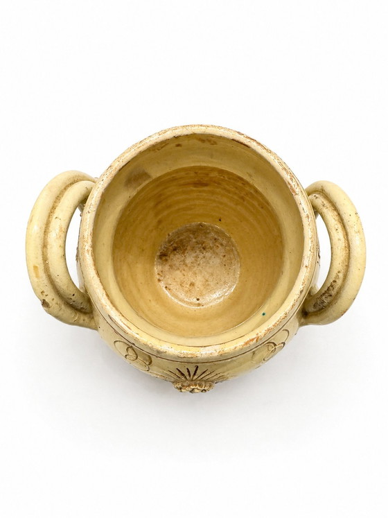 Image 1 of Vintage Italiaanse keramische vaas uit de jaren 1950/60 - Archaïsche griffioenversiering - W.1180