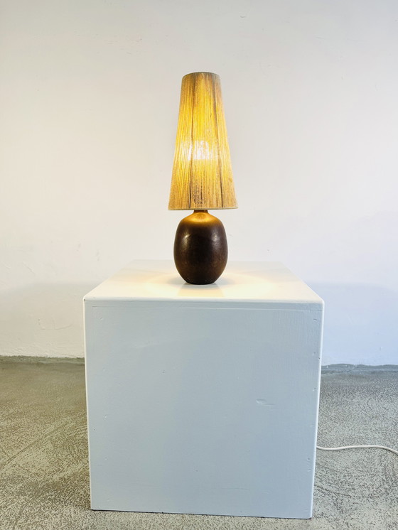 Image 1 of KERAMIEK EN SISAL TAFELLAMP VAN AGNE ARONSSON, ZWEDEN, 1960