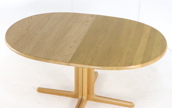 Image 1 of Juul Kristensen for JK mobler oak oval extendable dining table vintage Danish