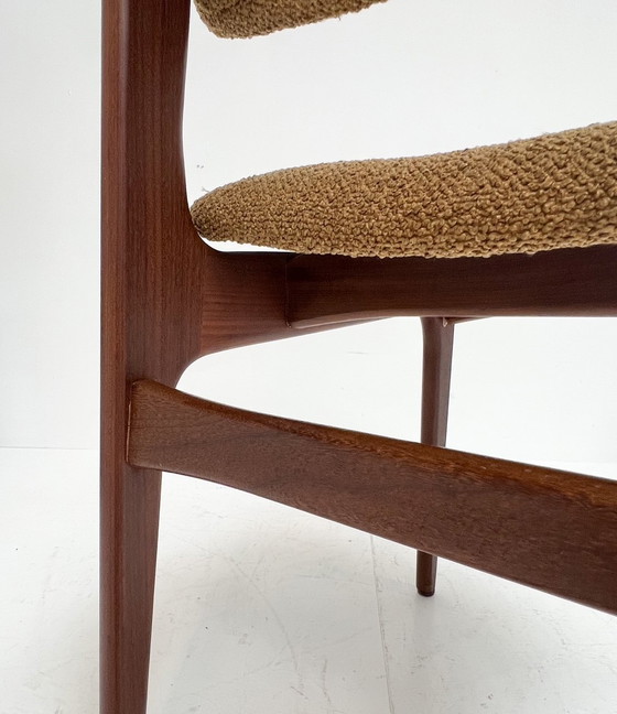 Image 1 of Set Of 4 Solid Wood Danish Chairs, 1970's