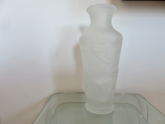 Image 1 of Vase "with grapes" made in Italy, frosted glass, 1960