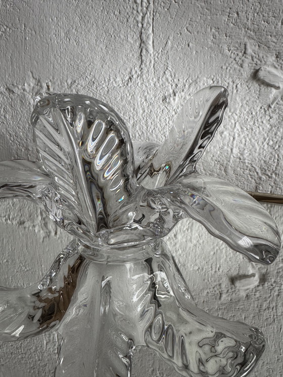 Image 1 of Vassoio portaoggetti in cristallo a forma di palma degli anni '70