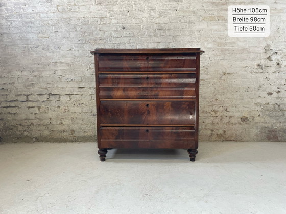 Image 1 of Biedermeier chest of drawers antique around 1850